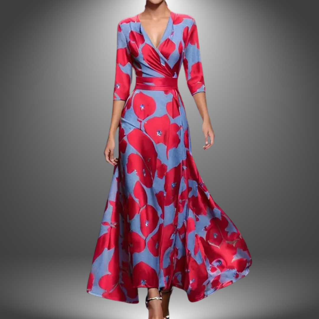 Ada | Elegantes Floral-Maxikleid
