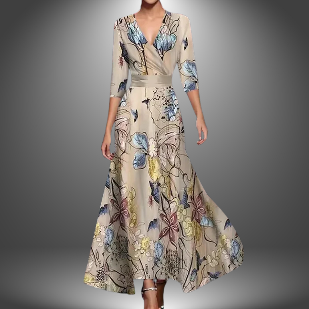 Ada | Elegantes Floral-Maxikleid