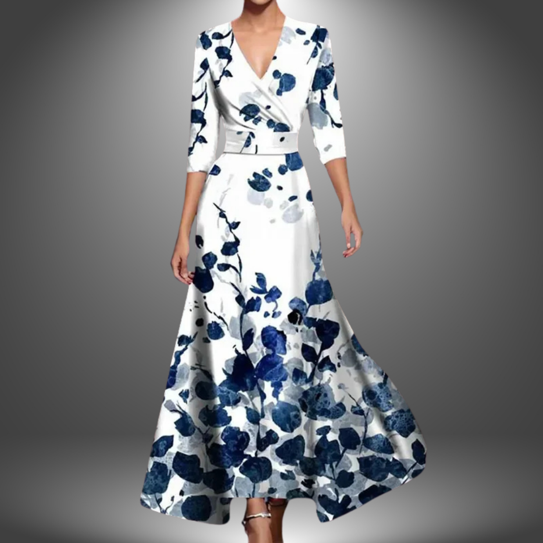 Ada | Elegantes Floral-Maxikleid