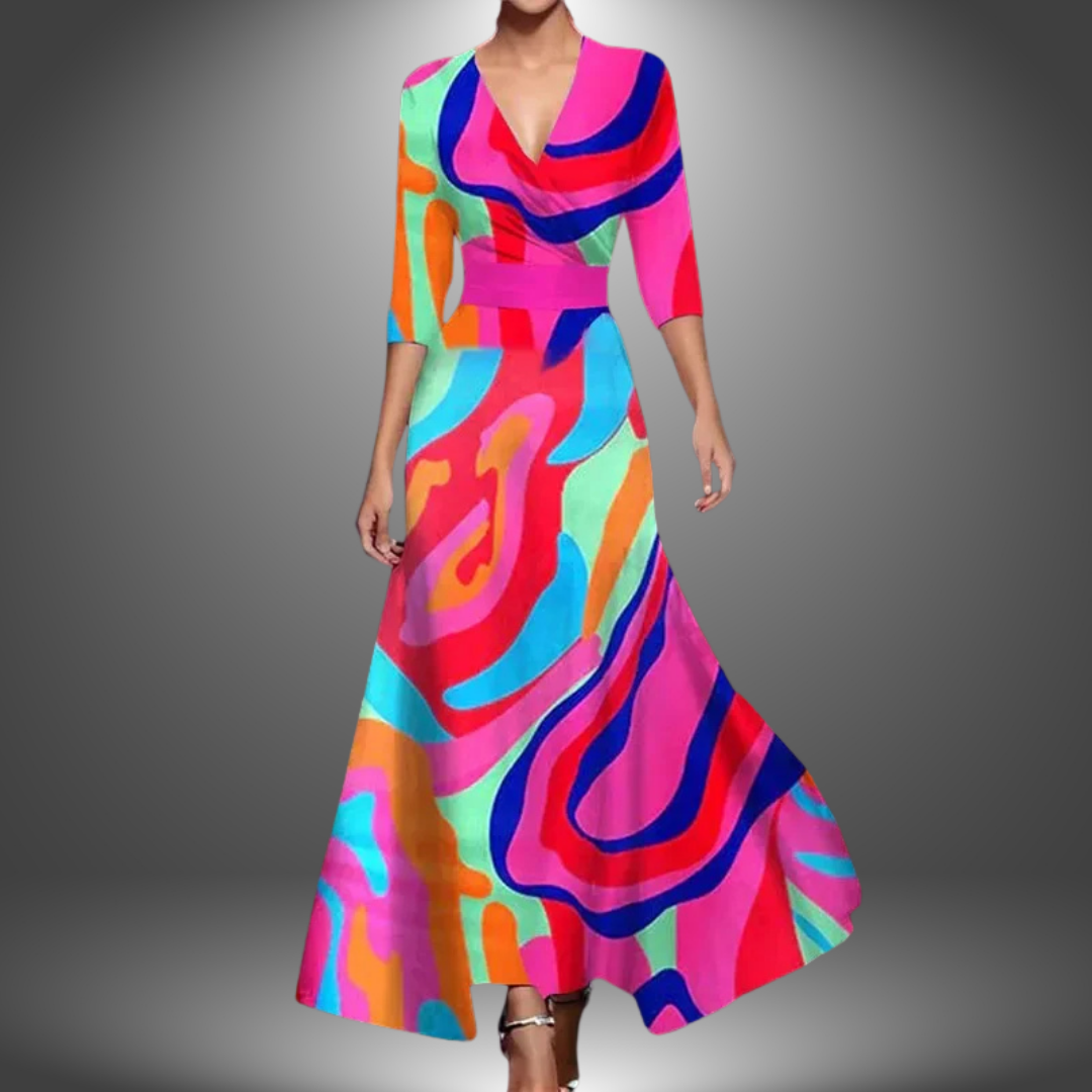 Ada | Elegantes Floral-Maxikleid