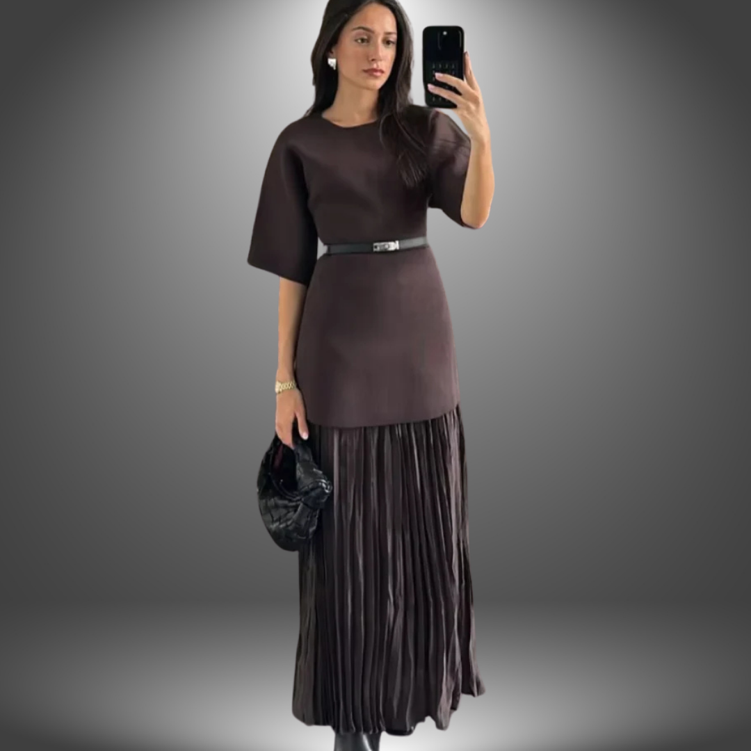 Andrea | Faltenmaxikleid